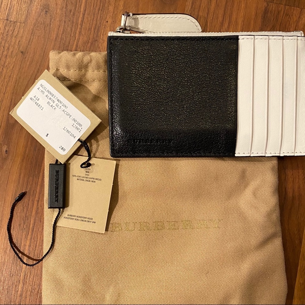 Burberry Card Holder Wallet with Zipper